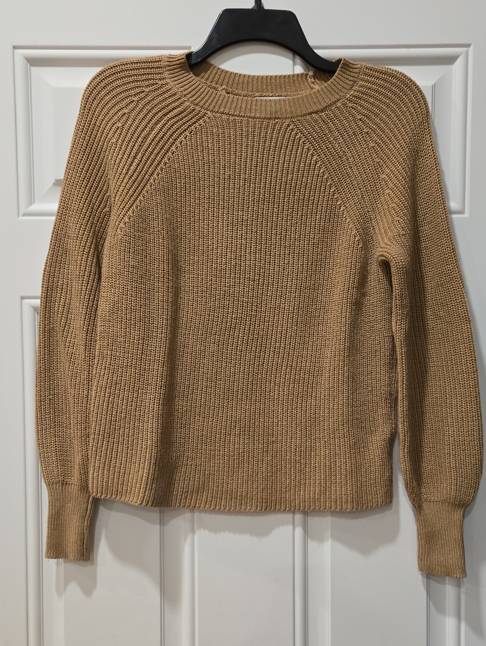 Jessica Simpson Knit Crewneck Sweater in Camel/Tan